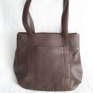 Orvis Shoulder Bag, Brown Pebbled Leather